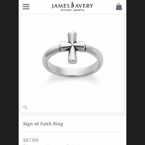 Silver Sign of Faith James Avery Ring